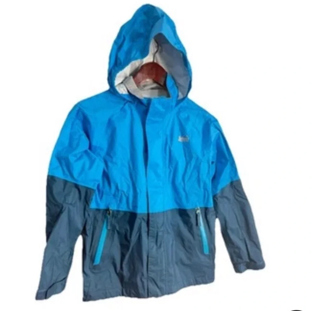 REI Co op Jacket Youth M 10-12 Rainwall Hooded Rain Waterproof Shell Ripstop